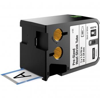 DYMO XTL - Tube d'étiquettes - noir sur blanc - 24 x 34 mm - 60 unités