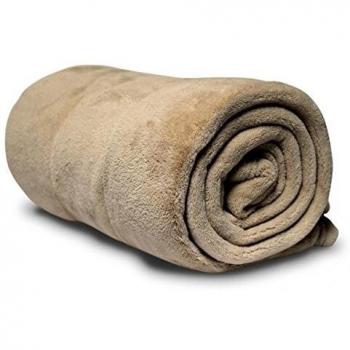 Soleil d'Ocre Couverture Polaire Taupe 240x220 – 100% Polyester