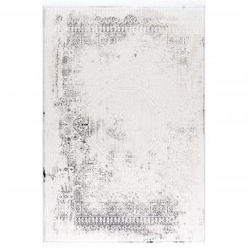 Tapis Doux Rayé Jasper Gris 80x150 avec Franges Vintage
