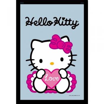 Hello Kitty Love Poster-Glas – 20 x30 cm Spiegel, Kunststoff-Holz Rahmen