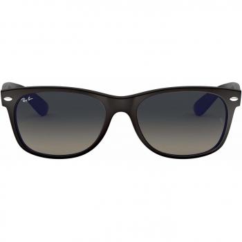 Ray-Ban New Wayfarer Lunettes de soleil, Noir mat/Gris dégradé/Gris foncé, 52 mm Mixte Adulte