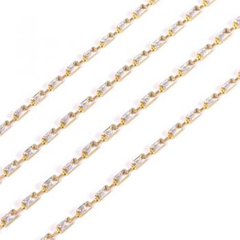Goldene Basis Strass Quadrat Streifen