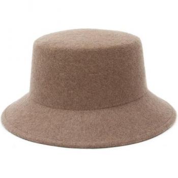 GEMVIE Women's 100% Wool Felt Medium Brim Bucket Fedora Hat
