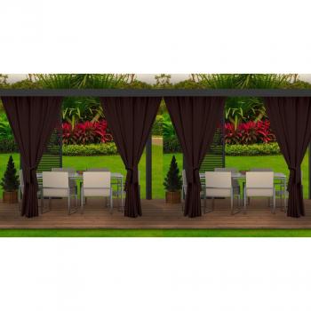 Cortina de Terraza Marrón 4x 155x240cm