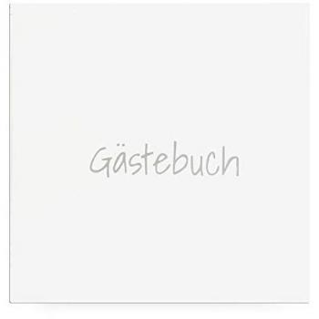 Gästebuch Hardcover 20x20cm 80 Seiten Weiß/Silber