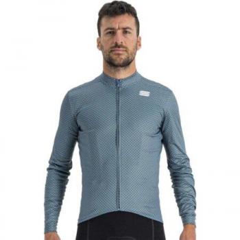 Sportful Checkmate Thermal Long Sleeve Jersey – Black/Blue, 2XL (Men)