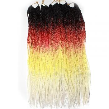 Synthetic 24 Inch Ombre Senegalese Twist Hair - 30 Roots
