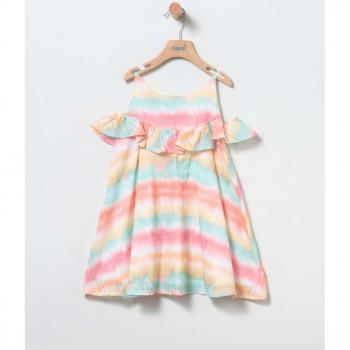 Vestido Arcoíris con Volantes de Niña