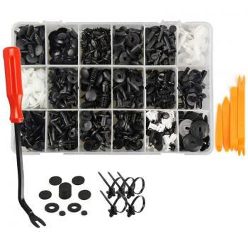 435 Pcs Auto Push Pin Rivets & Plastic Fasteners Kit