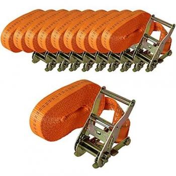 BAUMARKTPLUS Profi Ratschen Spanngurte 10 Stück 6m 2t ORANGE