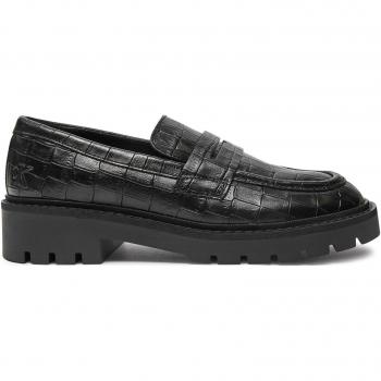 Calvin Klein Jeans: Mocasin de Piel con Plataforma y Estampado de Cocodrilo