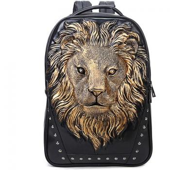 Men's Casual Rivet 3D Pattern Computer Backpack