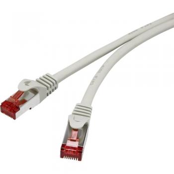 Renkforce 3 m CAT‑6S/FTP Netzwerkkabel Grau – Schutzrasten + vergoldete Kontakte