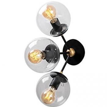 Aplique de pared negro de metal WELLHOME