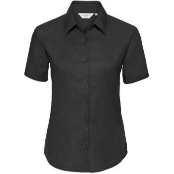 Camicia Oxford Donna 4XL Maniche Corti Facile Cura Colore Blu Navy Russell