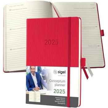 Calendario Settimanale Rosso A5