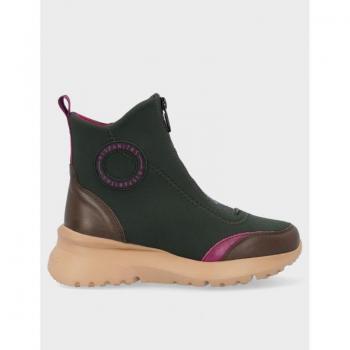 Botin HISPANITAS Licra e Couro com Bota de Borracha Polinesia C007Cocoa Forest