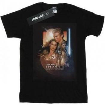 Top Star Wars Donna con Poster Episodio II in Cotone