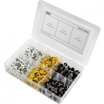 Sealey 195 Piece Assorted Number Plate Screw Set for Automotive Repair