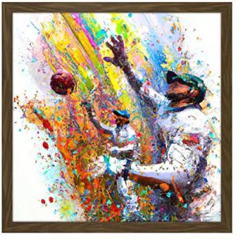 Vibrant Sports Ball Splatter Art Print