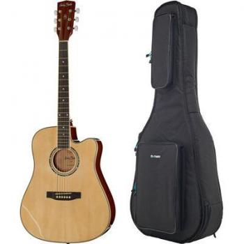 Harley Benton D-120CE NT mit Tasche Natur Hochglanz