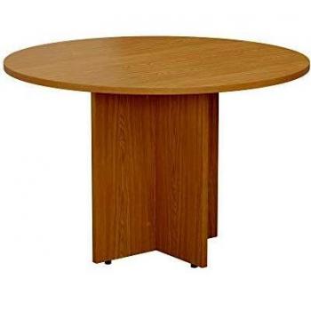 Mezzo Round Meeting Table - Oak 1100mm (Ref TES1100DNO)