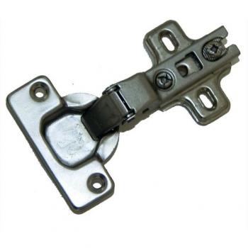 Bisagra de cazoleta superacodada de acero y 26 mm ø perforación