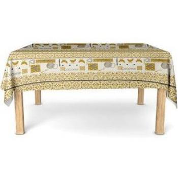 Nydel Nappe en coton enduit PVC Jaune 160x250 cm