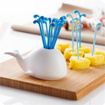 Whale-Shaped Fruit Fork Set