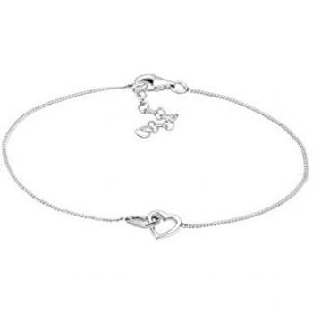 Bracciale Intrecciato a Cuore in Argento Sterling 925 Placcato Oro Rosa per Donna