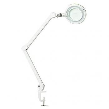 Lumeno Lupenlampe Lambda M - dimmbare Lupenleuchte mit 127 mm Glaslinse, LED fest integriert, Kaltweiß, 6500 K