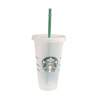 Taza colorida de Starbucks