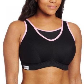 Glamorise Sport-Bustier BH mit perfektem Halt Sujetador, Negro
