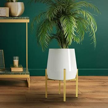 PortaMacetas Oro Moderno ML‑Design – Altura 30 cm, Ajuste 21‑30 cm