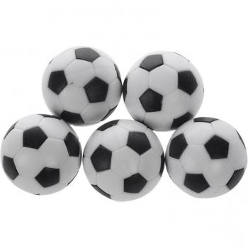 5x 32mm Indoor Table Soccer Balls - Black & White Replacement