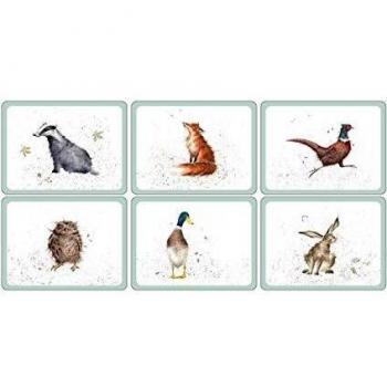 The Country Set Placemats by Wrendale Designs, Set of 6: Country Animal
