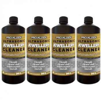 Ultrasonic Jewelry Cleaner Solution Concentrated Fluid 4 x 1L