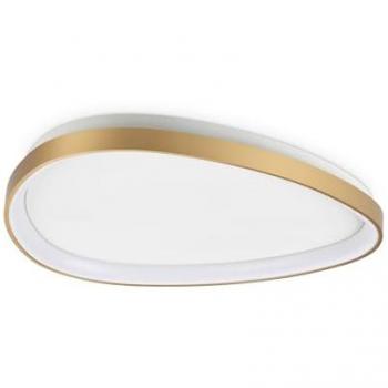 LED Semi Flush Light, Gemini, 61cm, DALI, Brass, 3650Lm, 3000K, Netlighting