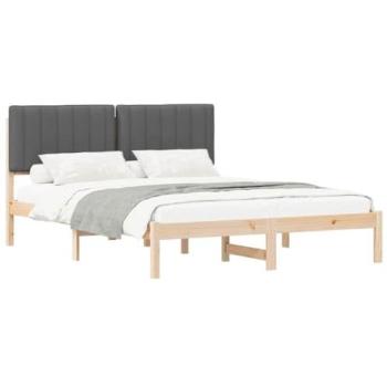 VidaXL Dark Grey Upholstered Bed Frame 160x200