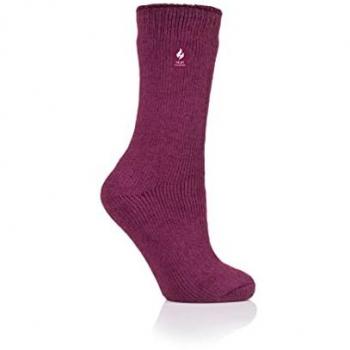 1 Pair Deep Fuchsia Original Thermal Socks Ladies 4-8 Ladies - Heat Holders