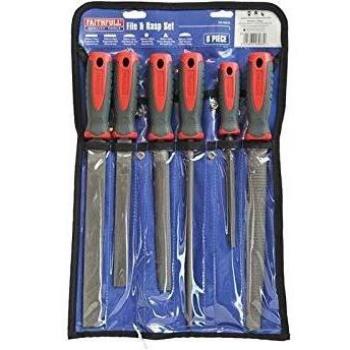 Faithfull 6 Piece File and Rasp Set in Plastic Tool Roll