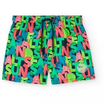 Bañador Niño Boboli Con Cordón y Diseño Tropical