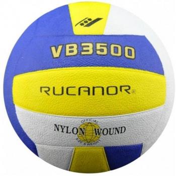 Vóley Ruff Nation Rucanor Soft Rubber Blanco/Azul/Amarillo 3500, Talla 5