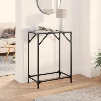 VIDAXL - Tavolino Consolle con Piano in Vetro Nero 60x35x81cm in Acciaio