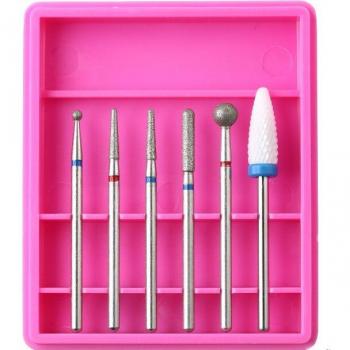 ERUIKA 6pcs Ceramic Diamond Nail Drill Bit Set