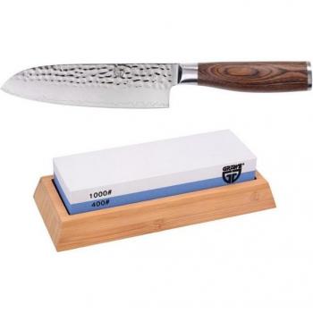 GRÄWE Damastmesser-Set mit Wetzstein 400/1000