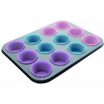 Molde muffin 12 cavidades + 12 cápsulas