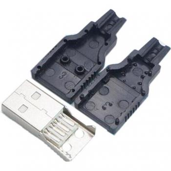 Adaptador de Montaje USB 2.0 Tipo A Macho 4 Pines (10 Piezas)