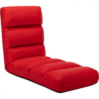 Chaise de sol ajustable en PVC rouge