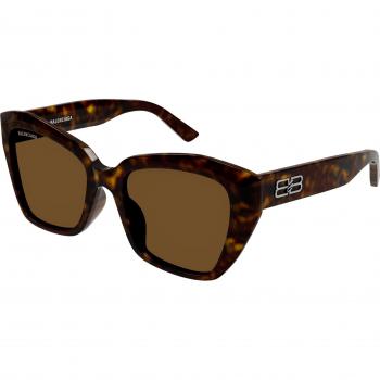 Balenciaga Donna BB0273SA 002 Occhiali da sole Acetato Havana Marrone Geometrica